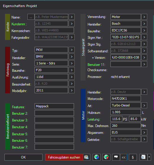 Winols Mappack BMW ECU BOSCH EDC17C56 N47D20K1 O_7DUO-000010E6-038 16d 116PS 85kW