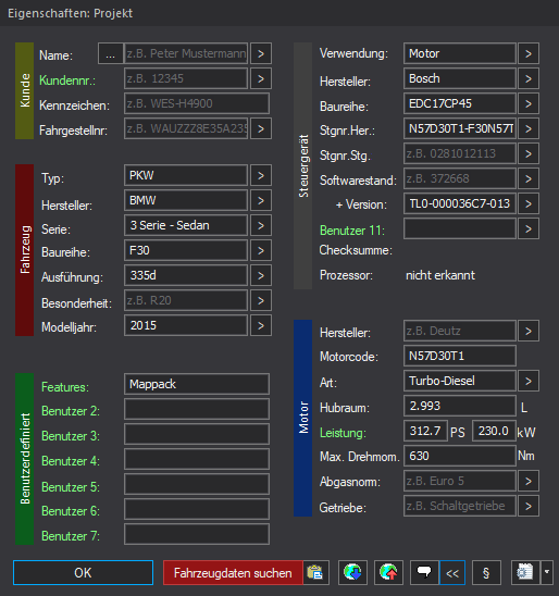 Winols Mappack BMW ECU BOSCH EDC17CP45 N57D30T1 O_7ETL0-000036C7-013 30d 313PS 230kW