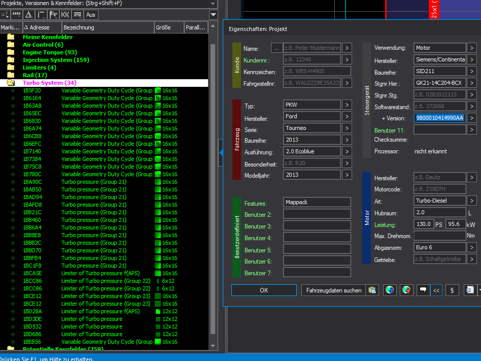 Winols Mappack FORD SID211 GK21-14C204-BCX CAFPA980FPA9800010414990AA 2.0 ECOBLUE 130PS 96kW