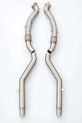 Audi RS6/RS7 C7 Downpipe-Set – 3 Zoll Straight mit Hitzeschutz