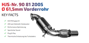 90812005 HJS ECE Downpipe passend für: BMW 1er / 3er 1.6 - Euro 5 - 6
