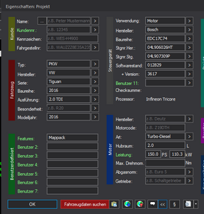 Winols Mappack VAG ECU BOSCH EDC17C74 04L906026HT 04L907309P 012829 3617 2.0TDI 150PS 110kW