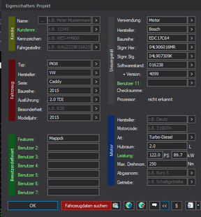 Winols Mappack VAG ECU BOSCH EDC17C64 04L906016MR 04L907309K 016238 4099 2.0TDI 122PS 90kW