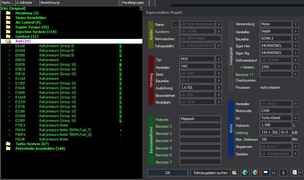 Winols Mappack VAG ECU DCM6.2 04L906056CL 04L906056CL 2795 1.6TDI 110PS 81kW