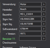 Winols Mappack VAG ECU BOSCH MD1CS004 05L906022BK 05L907309B 078644 9971 2.0TDI