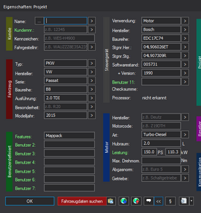 Winols Mappack VAG ECU BOSCH EDC17C74 04L906026ET 04L907309R 005731 1990 2.0TDI 150PS 110kW
